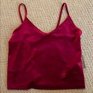 Velvet crop top
